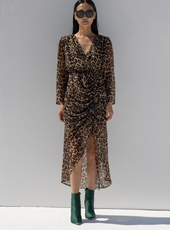 Erato Leopard Dress
