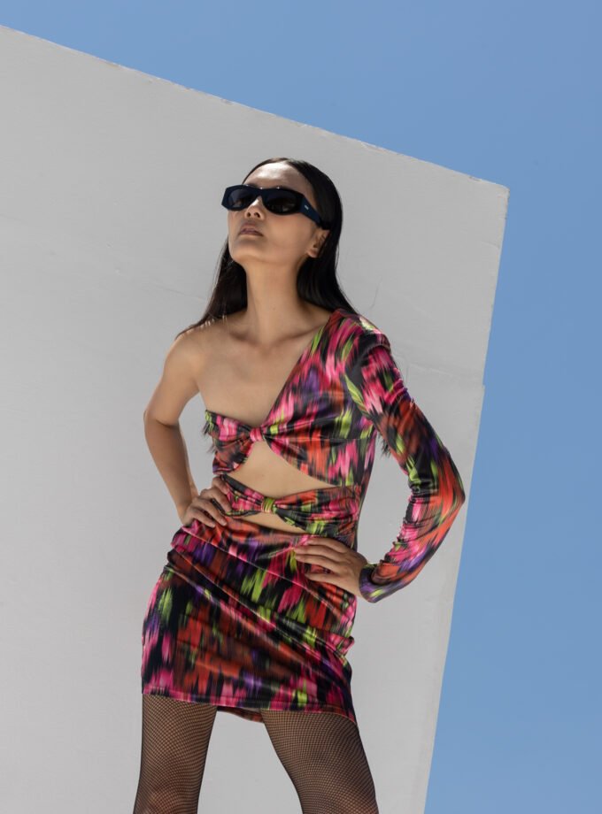 Dua Techno Print Dress