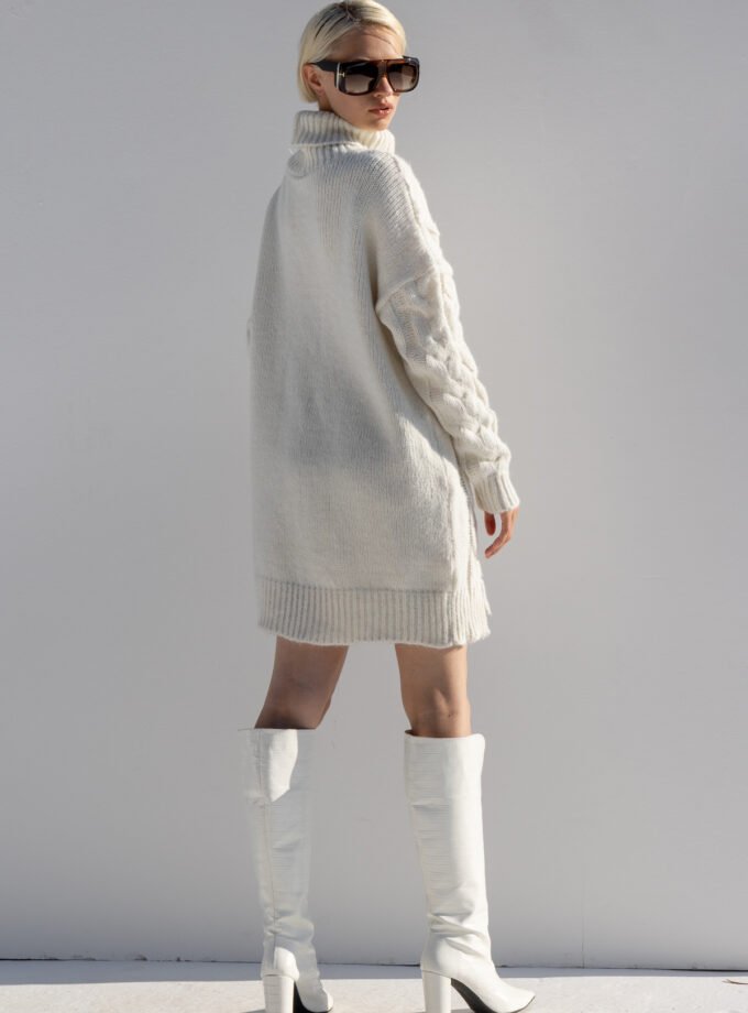 Anisha White Knit Dress