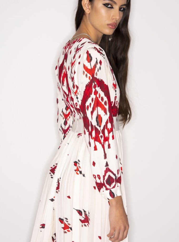 Dian Pleated Long Dress