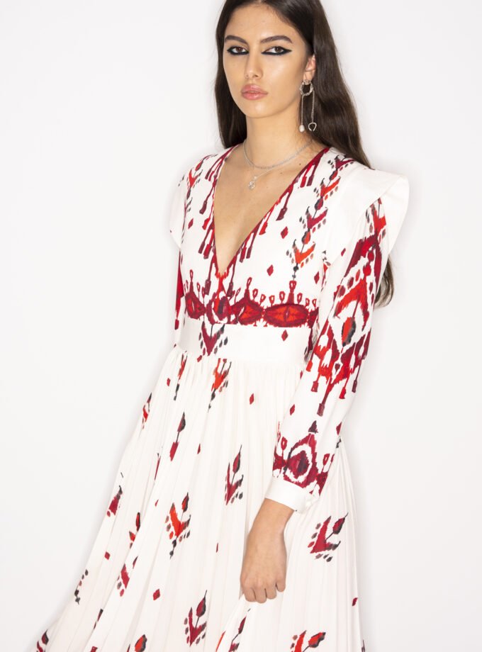 Dian Pleated Long Dress