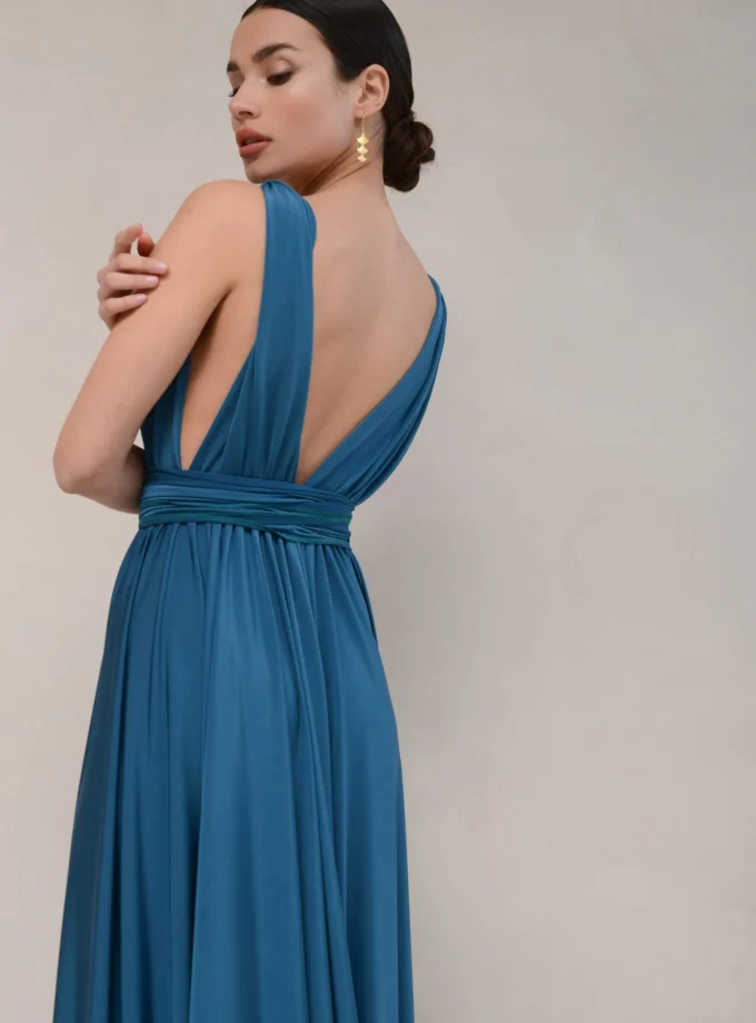 Crystal Petrol Dress