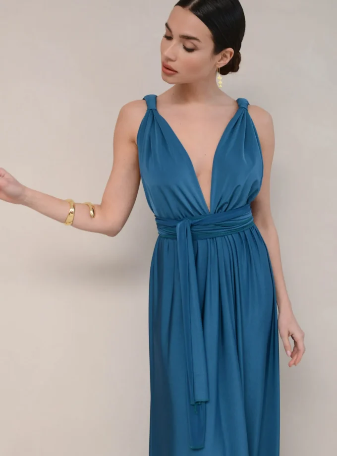 Crystal Petrol Dress