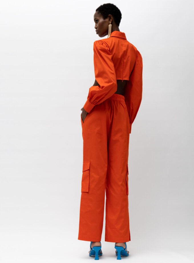 Kea Orange Crop Shirt