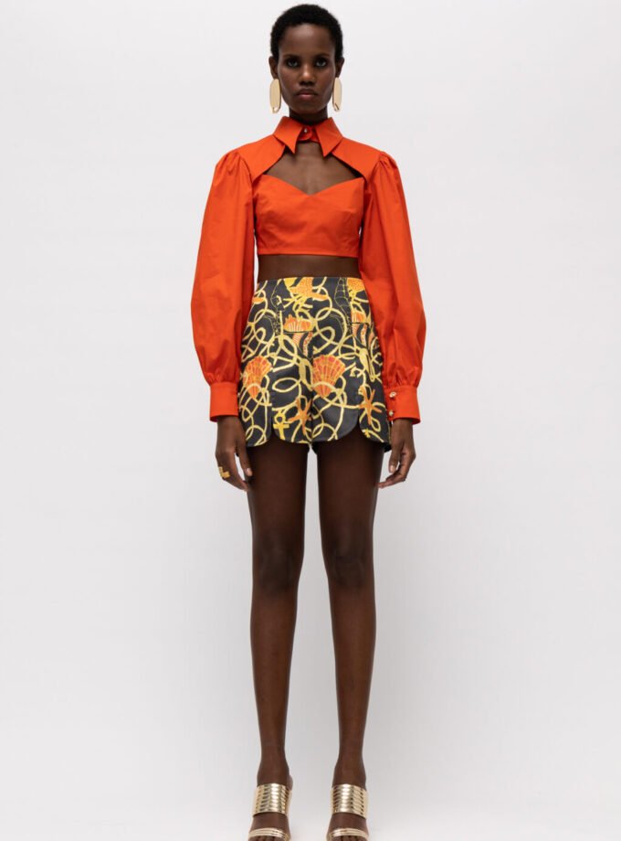 Kea Orange Crop Shirt