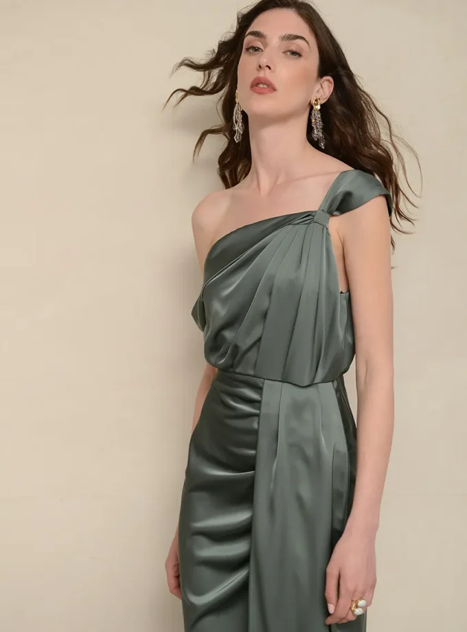 Nadine Dark Chaki Dress