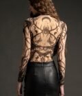 peace and chaos eco leather skirt