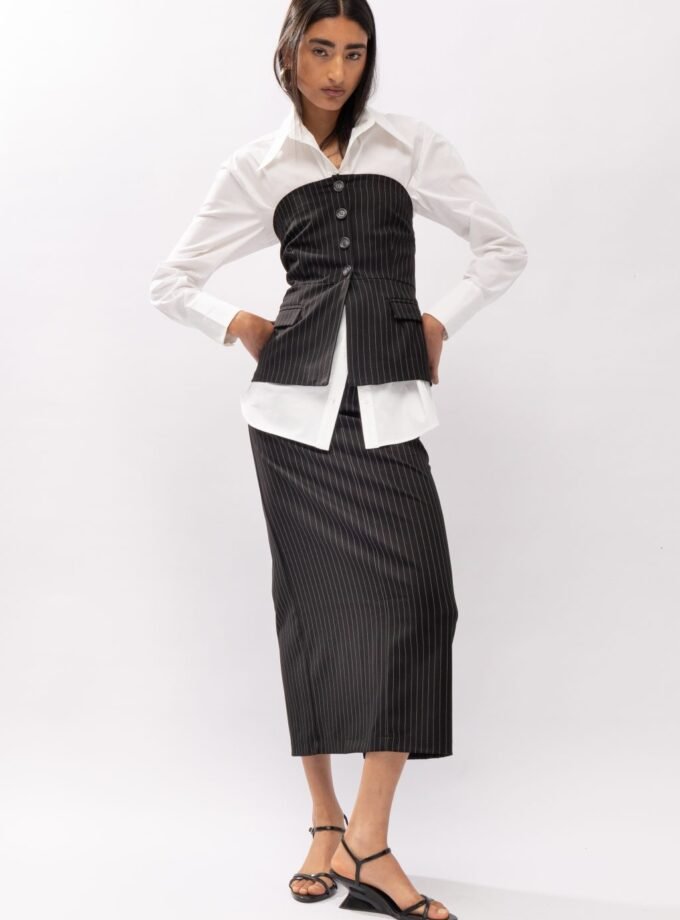 Metro Black Stripes Top