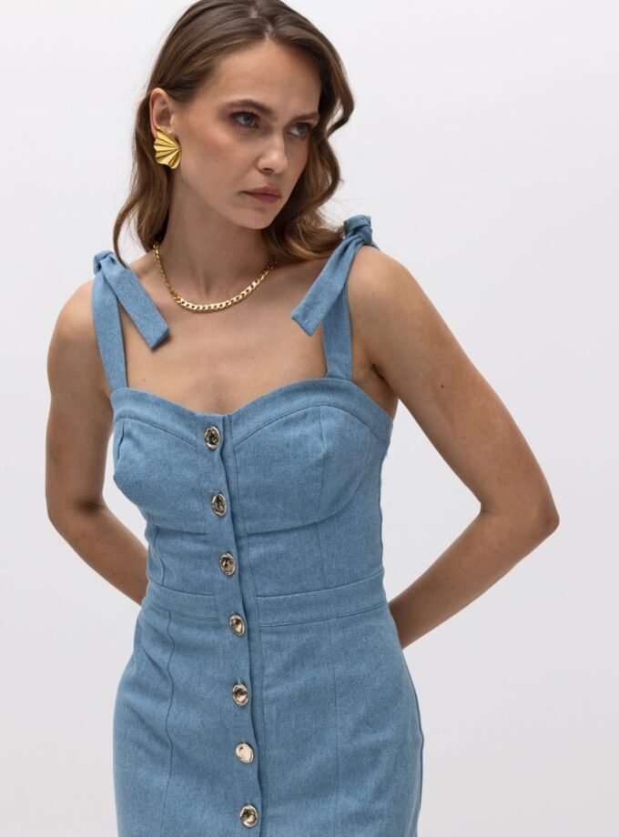 Mati Light Blue Denim Dress