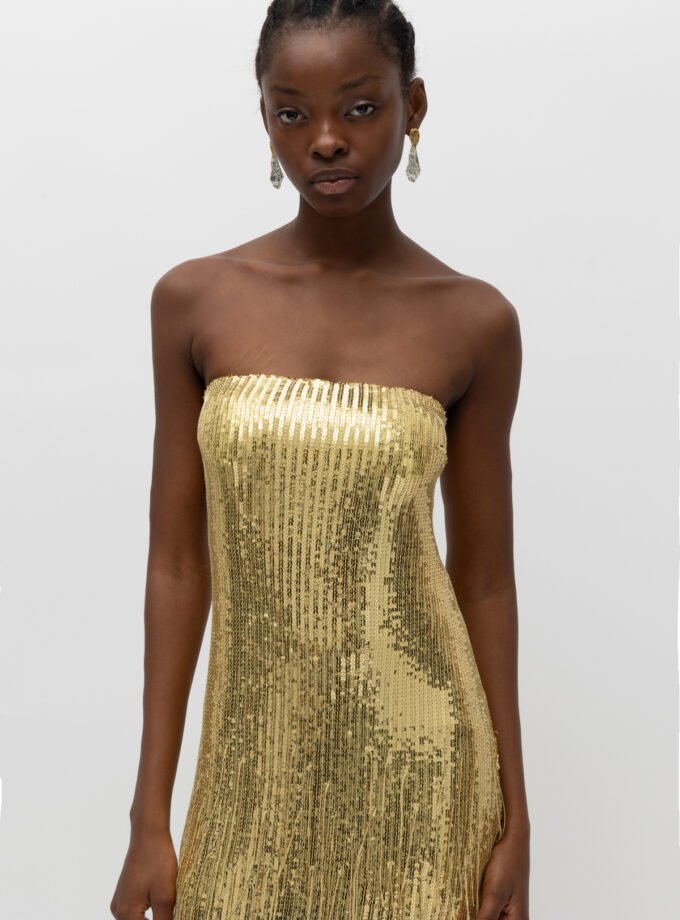 Noelia Gold Sequin Dress
