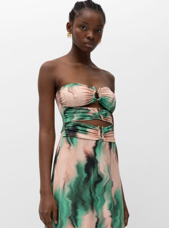 Jacinta Green Pink Dress