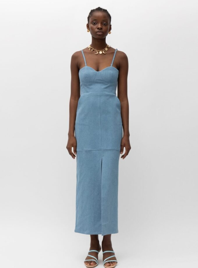 Shadia Light Blue Denim Dress