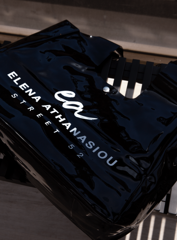 Shopper Bag With Logo Black