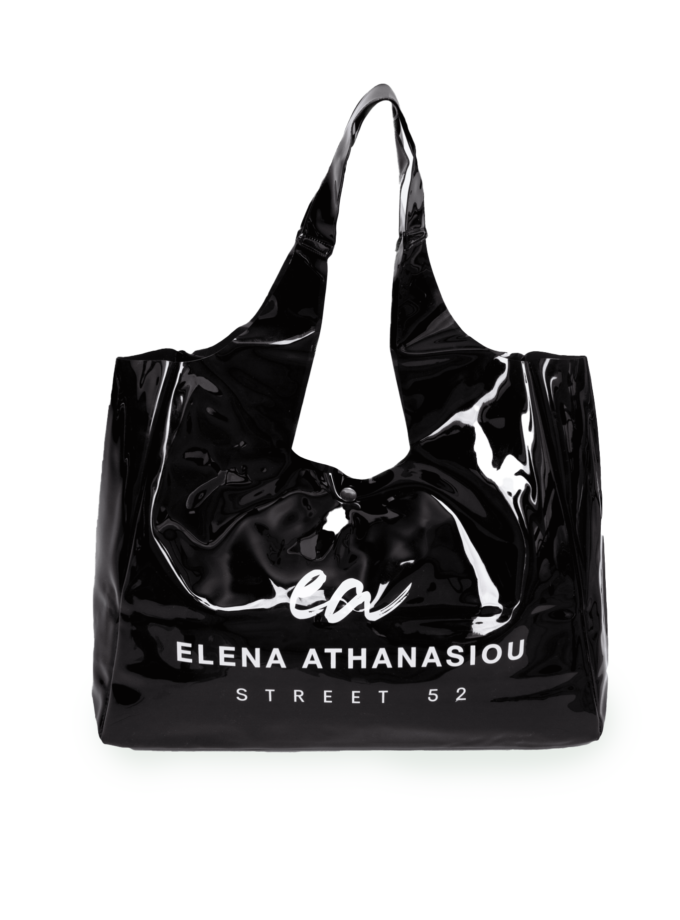 Shopper Bag With Logo Black