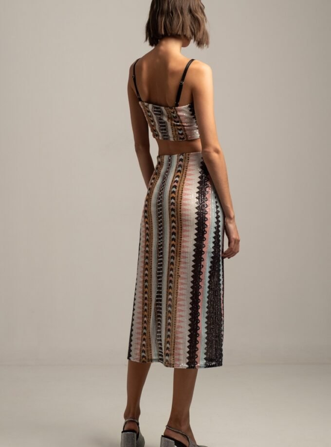 Lucid Sequin Midi Skirt