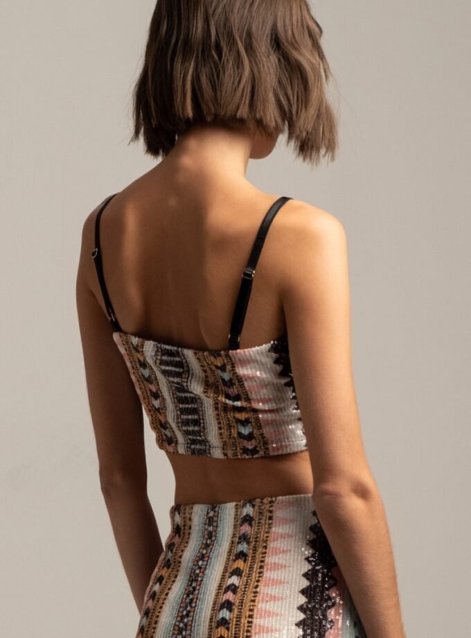 Lucid Sequin Crop Top