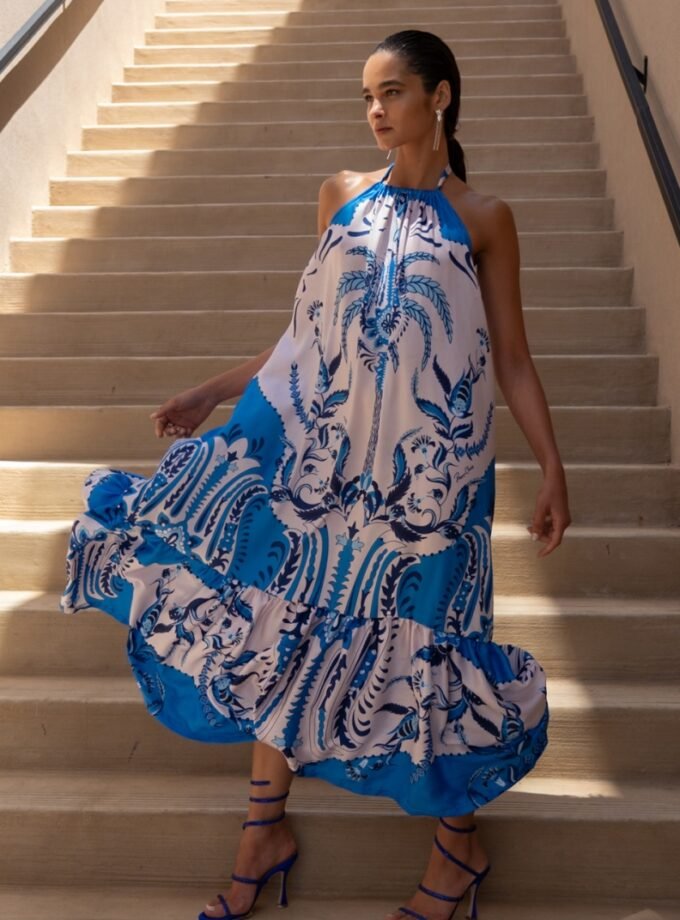 damask silky maxi dress occasion dress