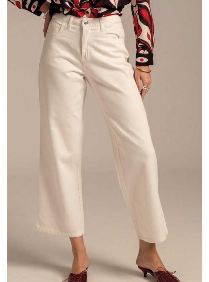 Karmic Denim Pants White - Cotton