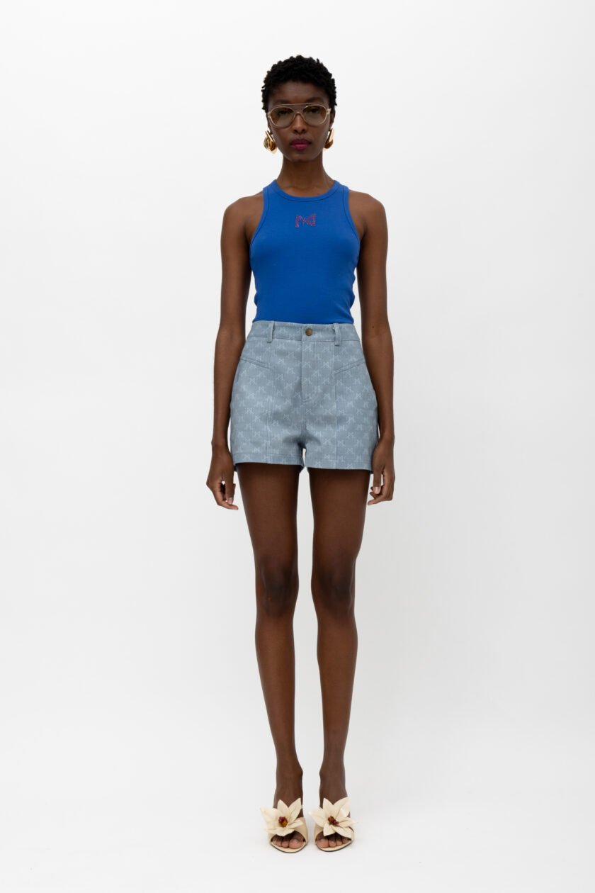 Zenzi Monogram Denim Shorts