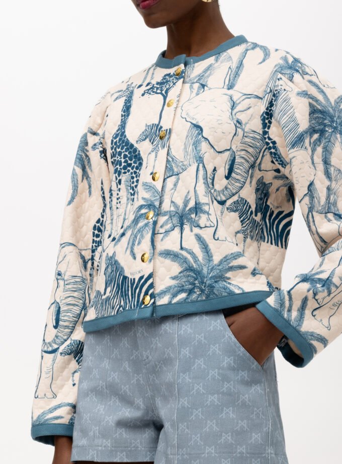 Zenzi Monogram Denim Shorts