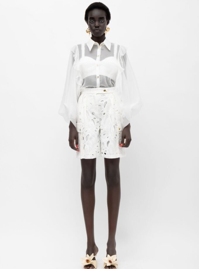 Electra Silk Shirt White