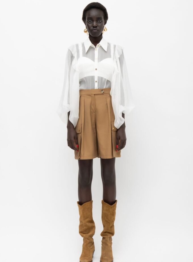 Electra Silk Shirt White