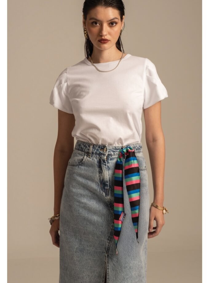 Karmic Denim Blue Skirt - Cotton