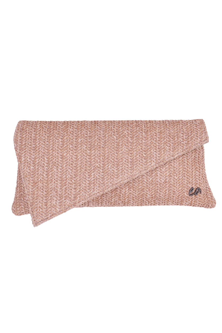 Cap Clutch Straw Pink