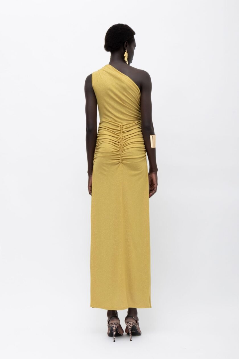 Khiara Lime Glitter Dress - Image 3