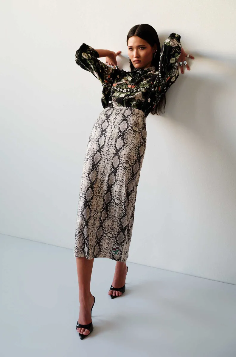 Serpentine Midi Skirt