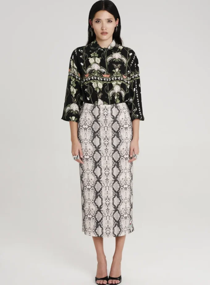 Serpentine Midi Skirt