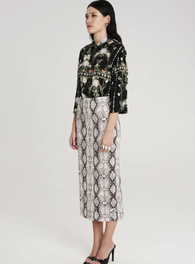 Serpentine Midi Skirt