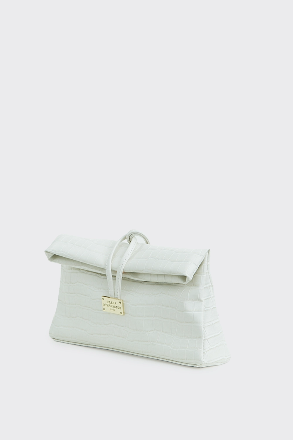 Lunchbag Downtown Croco Τσάντα Εξόδου Λευκή