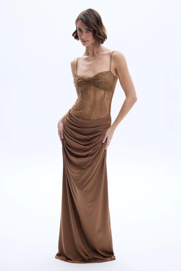 Evangeline Dress Mocha