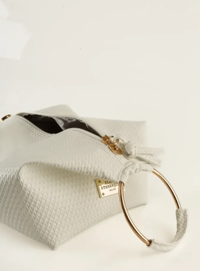 Bracelet Straw τσάντα εξόδου λευκή